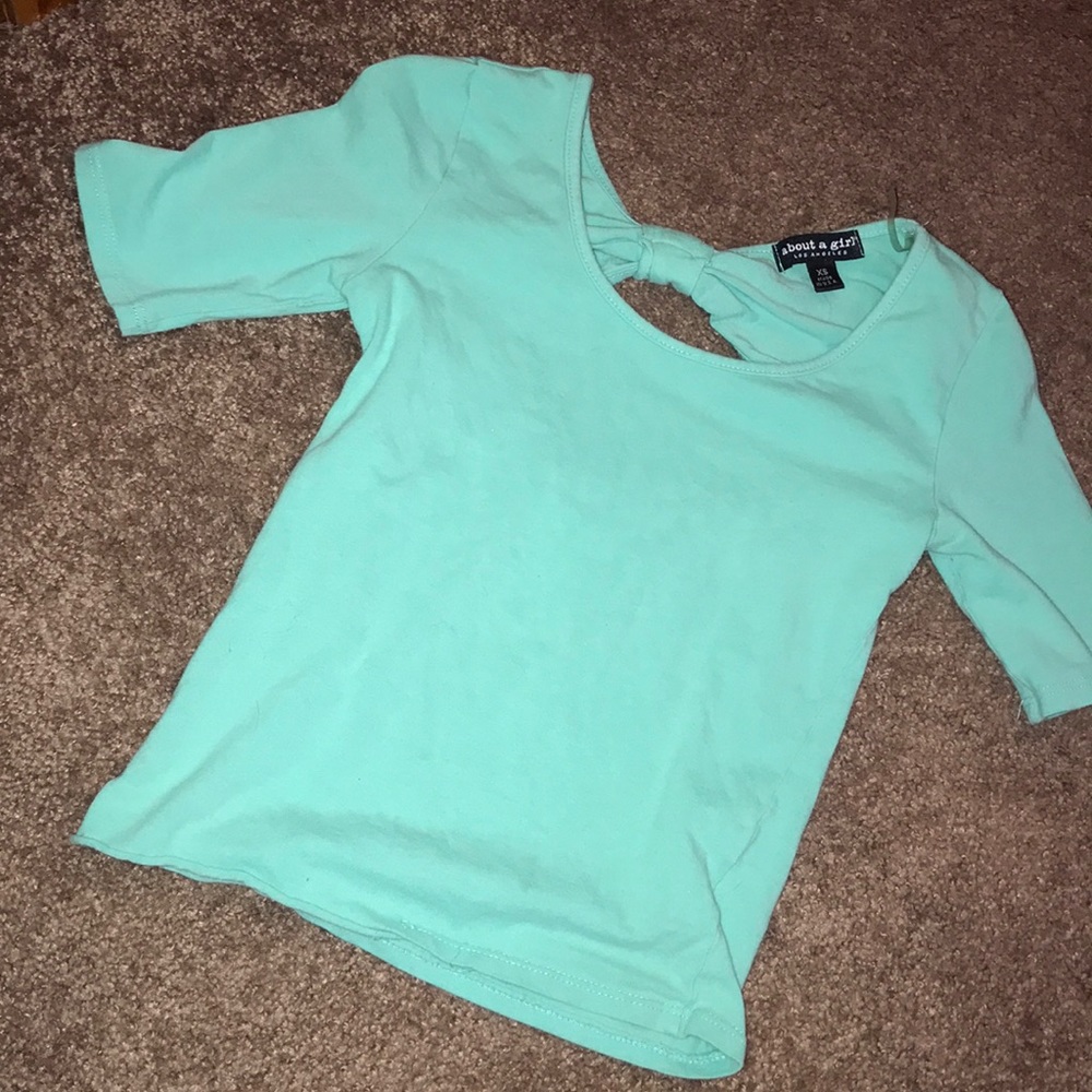 Sky blue crop top